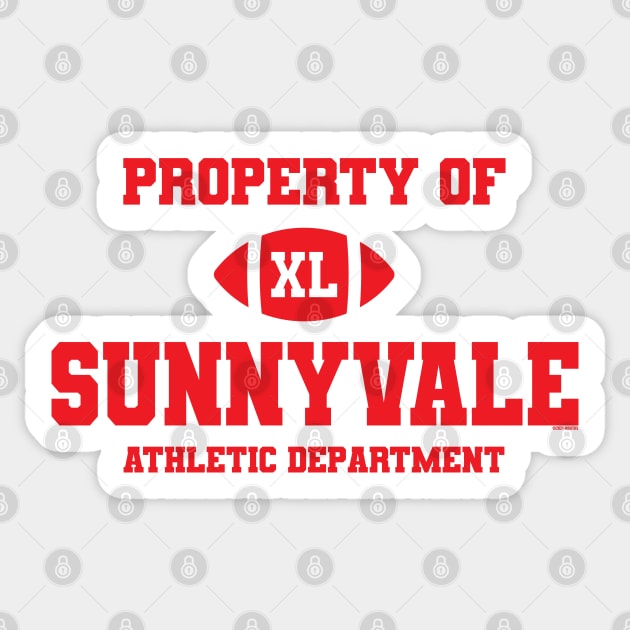 Sunnyvale Athletic Dept. (Red) [Rx-Tp] Sticker by Roufxis